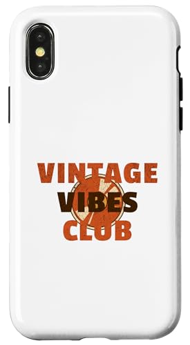 Vintage Vibes Club – Vinyl Music Shirt Hülle für iPhone X/XS Vintage Vibes Club – Vinyl Music Shirt Hülle für iPhone X/XS von Vintage Vibe Tees