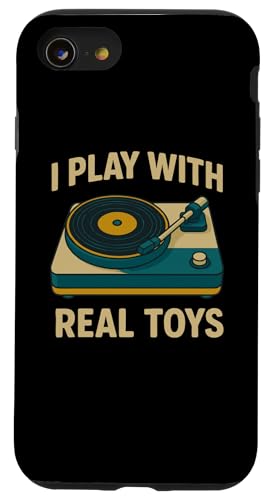 Retro Vinyl Schallplatte – I Play With Real Toys Vinyl LP Schallplatte Hülle für iPhone SE (2020) / 7 / 8 von Vintage Vinyl Records Lover Gifts