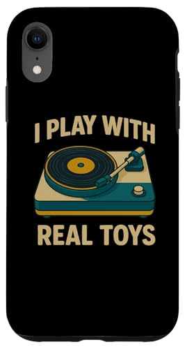 Retro Vinyl Schallplatte – I Play With Real Toys Vinyl LP Schallplatte Hülle für iPhone XR von Vintage Vinyl Records Lover Gifts