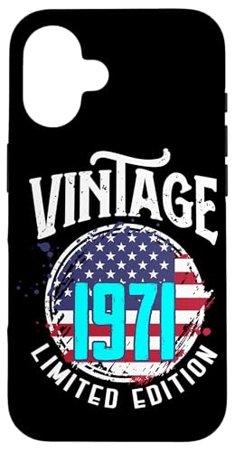 US-amerikanische Flagge, limitierte Auflage, Vintage 1971 Hülle für iPhone 16 US-amerikanische Flagge, limitierte Auflage, Vintage 1971 Hülle für iPhone 16 von Vintage Year of Birth Gifts Apparel & Accessories