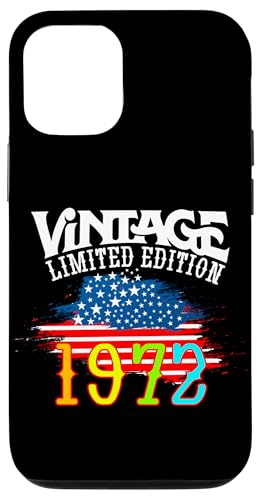US-amerikanische Flagge, limitierte Auflage, Vintage 1972 Hülle für iPhone 12/12 Pro US-amerikanische Flagge, limitierte Auflage, Vintage 1972 Hülle für iPhone 12/12 Pro von Vintage Year of Birth Gifts Apparel & Accessories
