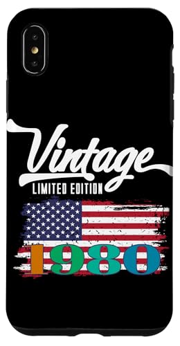 US-amerikanische Flagge, limitierte Auflage, Vintage 1980 Hülle für iPhone XS Max US-amerikanische Flagge, limitierte Auflage, Vintage 1980 Hülle für iPhone XS Max von Vintage Year of Birth Gifts Apparel & Accessories