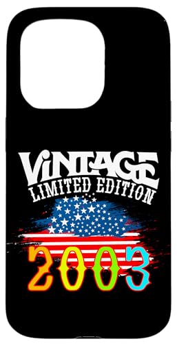 US-amerikanische Flagge, limitierte Auflage, Vintage 2003 Hülle für iPhone 15 Pro US-amerikanische Flagge, limitierte Auflage, Vintage 2003 Hülle für iPhone 15 Pro von Vintage Year of Birth Gifts Apparel & Accessories