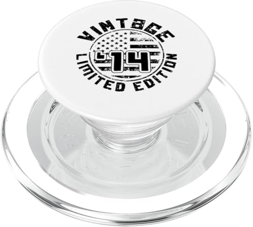 US-amerikanische Flagge, limitierte Auflage, Vintage 2014 PopSockets PopGrip für MagSafe von Vintage Year of Birth Gifts Apparel & Accessories