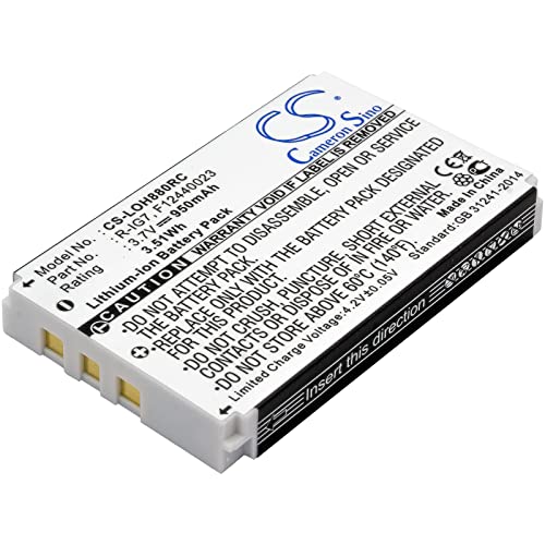 Logitech Harmony 880 Fernbedienung Batterie Li-Ion 3.7V (950 mAh) Batterie - Ersatz FüR Logitech R-IG7 und Monster MCC Fernbedienung Batterie von Dantona