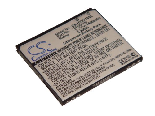 vhbw Li-Ion Akku 1400mAh (3.7V) für Handy, Smartpohne, Telefon AT&T Vivid 4G, Google G16, G20, HTC Holiday, Omega, Radar, X710a, X710e wie BH39100. von Vintrons