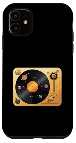 Plattenspieler aus Vinyl mit Planeten-Motiv Hülle für iPhone 11 Plattenspieler aus Vinyl mit Planeten-Motiv Hülle für iPhone 11 von Vinyl Cosmic Planetary Music Vibes Record Universe