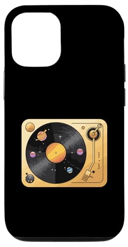 Plattenspieler aus Vinyl mit Planeten-Motiv Hülle für iPhone 12/12 Pro Plattenspieler aus Vinyl mit Planeten-Motiv Hülle für iPhone 12/12 Pro von Vinyl Cosmic Planetary Music Vibes Record Universe