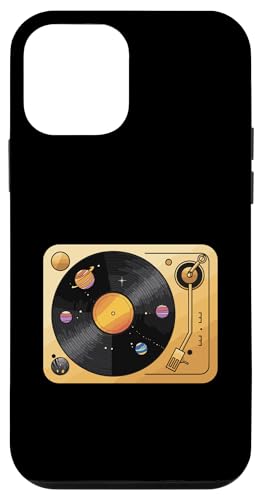 Plattenspieler aus Vinyl mit Planeten-Motiv Hülle für iPhone 12 mini von Vinyl Cosmic Planetary Music Vibes Record Universe