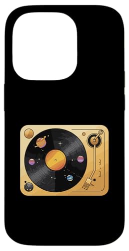 Plattenspieler aus Vinyl mit Planeten-Motiv Hülle für iPhone 14 Pro Plattenspieler aus Vinyl mit Planeten-Motiv Hülle für iPhone 14 Pro von Vinyl Cosmic Planetary Music Vibes Record Universe