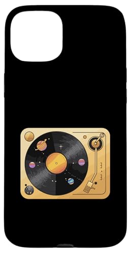 Plattenspieler aus Vinyl mit Planeten-Motiv Hülle für iPhone 15 Plus Plattenspieler aus Vinyl mit Planeten-Motiv Hülle für iPhone 15 Plus von Vinyl Cosmic Planetary Music Vibes Record Universe