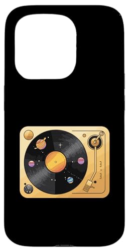 Plattenspieler aus Vinyl mit Planeten-Motiv Hülle für iPhone 15 Pro Plattenspieler aus Vinyl mit Planeten-Motiv Hülle für iPhone 15 Pro von Vinyl Cosmic Planetary Music Vibes Record Universe