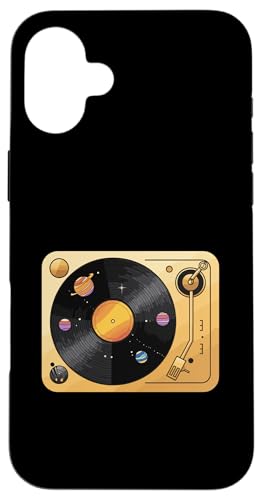 Plattenspieler aus Vinyl mit Planeten-Motiv Hülle für iPhone 16 Plus Plattenspieler aus Vinyl mit Planeten-Motiv Hülle für iPhone 16 Plus von Vinyl Cosmic Planetary Music Vibes Record Universe