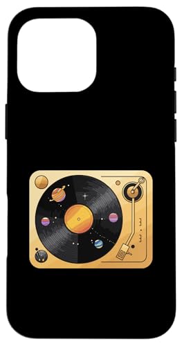 Plattenspieler aus Vinyl mit Planeten-Motiv Hülle für iPhone 16 Pro Max Plattenspieler aus Vinyl mit Planeten-Motiv Hülle für iPhone 16 Pro Max von Vinyl Cosmic Planetary Music Vibes Record Universe