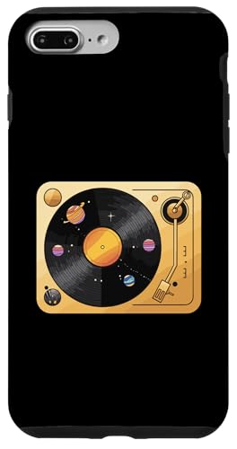 Plattenspieler aus Vinyl mit Planeten-Motiv Hülle für iPhone 7 Plus/8 Plus Plattenspieler aus Vinyl mit Planeten-Motiv Hülle für iPhone 7 Plus/8 Plus von Vinyl Cosmic Planetary Music Vibes Record Universe