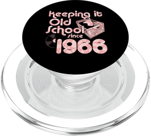 Keeping It Old School Since 1966 Year Box of Vinyl Records PopSockets PopGrip für MagSafe Keeping It Old School Since 1966 Year Box of Vinyl Records PopSockets PopGrip für MagSafe von Vinyl Record Collecting Girl Birthday Party Supply