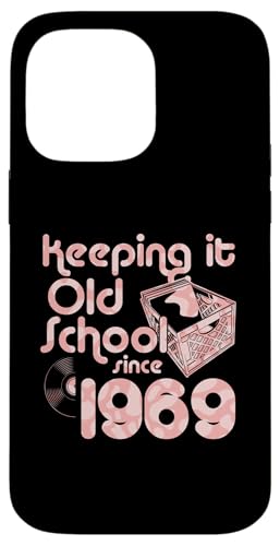 Keeping It Old School Since 1969 Year Box of Vinyl Records Hülle für iPhone 14 Pro Max von Vinyl Record Collecting Girl Birthday Party Supply