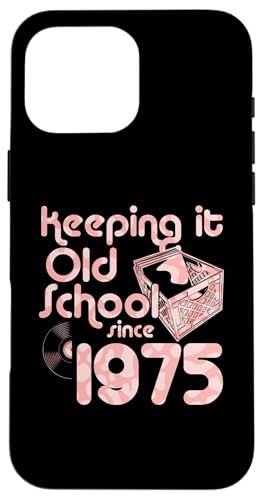Keeping It Old School Since 1975 Year Box of Vinyl Records Hülle für iPhone 16 Pro Max Keeping It Old School Since 1975 Year Box of Vinyl Records Hülle für iPhone 16 Pro Max von Vinyl Record Collecting Girl Birthday Party Supply