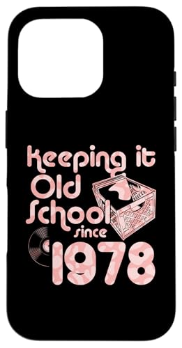 Keeping It Old School Since 1978 Year Box of Vinyl Records Hülle für iPhone 16 Pro Keeping It Old School Since 1978 Year Box of Vinyl Records Hülle für iPhone 16 Pro von Vinyl Record Collecting Girl Birthday Party Supply