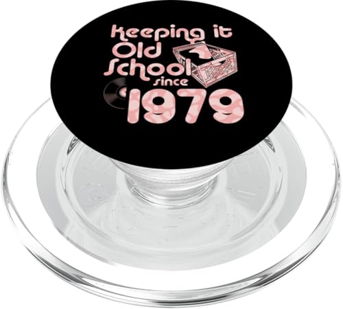 Keeping It Old School Since 1979 Year Box Of Vinyl Records PopSockets PopGrip für MagSafe Keeping It Old School Since 1979 Year Box Of Vinyl Records PopSockets PopGrip für MagSafe von Vinyl Record Collecting Girl Birthday Party Supply