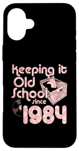Keeping It Old School Since 1984 Year Box of Vinyl Records Hülle für iPhone 16 Plus Keeping It Old School Since 1984 Year Box of Vinyl Records Hülle für iPhone 16 Plus von Vinyl Record Collecting Girl Birthday Party Supply