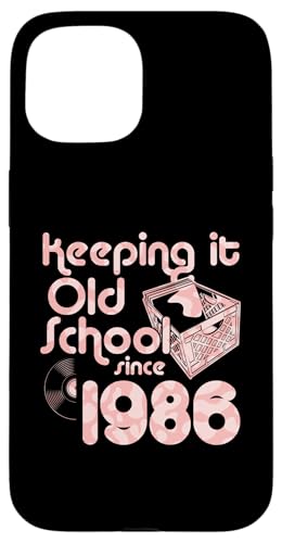 Keeping It Old School Since 1986 Year Box of Vinyl Records Hülle für iPhone 15 Keeping It Old School Since 1986 Year Box of Vinyl Records Hülle für iPhone 15 von Vinyl Record Collecting Girl Birthday Party Supply