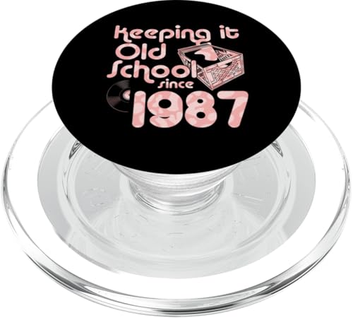 Keeping It Old School Since 1987 Year Box Of Vinyl Records PopSockets PopGrip für MagSafe Keeping It Old School Since 1987 Year Box Of Vinyl Records PopSockets PopGrip für MagSafe von Vinyl Record Collecting Girl Birthday Party Supply