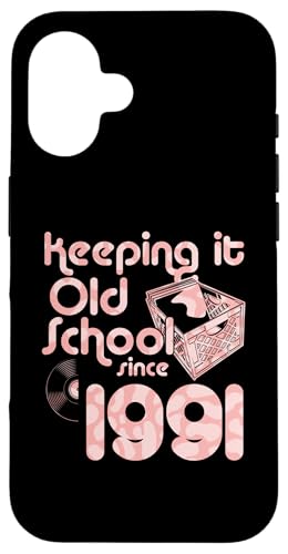 Keeping It Old School Since 1991 Year Box of Vinyl Records Hülle für iPhone 16 Keeping It Old School Since 1991 Year Box of Vinyl Records Hülle für iPhone 16 von Vinyl Record Collecting Girl Birthday Party Supply