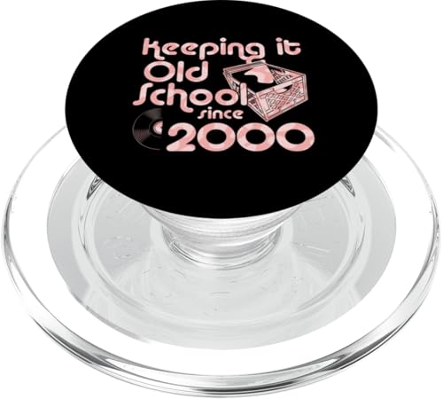 Keeping It Old School Since 2000 Year Box of Vinyl Records PopSockets PopGrip für MagSafe Keeping It Old School Since 2000 Year Box of Vinyl Records PopSockets PopGrip für MagSafe von Vinyl Record Collecting Girl Birthday Party Supply