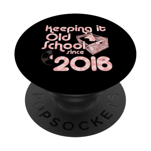 Keeping It Old School Since 2016 Year Box of Vinyl Records PopSockets Klebender PopGrip Keeping It Old School Since 2016 Year Box of Vinyl Records PopSockets Klebender PopGrip von Vinyl Record Collecting Girl Birthday Party Supply