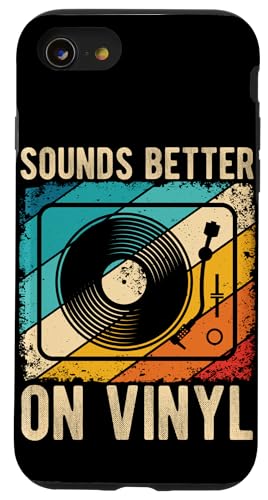 SOUNDS BETTER ON Vinyl Schallplatte Retro DJ Hülle für iPhone SE (2020) / 7 / 8 von Vinyl Schallplatte Retro DJ Motiv