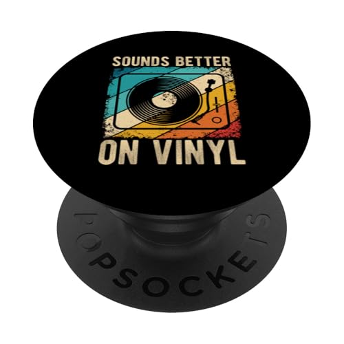 SOUNDS BETTER ON Vinyl Schallplatte Retro DJ PopSockets Klebender PopGrip SOUNDS BETTER ON Vinyl Schallplatte Retro DJ PopSockets Klebender PopGrip von Vinyl Schallplatte Retro DJ Motiv