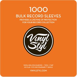 Vinyl Styl® 7 Inch Outer Record Sleeves - Open Top - 1000 Count (Clear) von Vinyl Styl