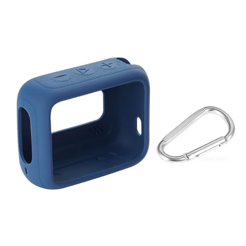 Silikon-Schutzhülle für JBL Go 4, Tragetasche Case Silikonhülle kompatibel mit JBL, Wasserdicht und Tragbarer Bluetooth-Lautsprecher, Ultraleichte Schutzhülle mit Karabiner (Blau) von Viojrlly