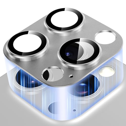 Viojrlra Kameraschutz für iPhone 14 Pro/14 Pro Max, Anti-Kratzer Kamera Linsenschutz Glas Schutzfolie, [Einteiliges Design] Ultra HD Klar Camera Glass, 9H Kamera Schutz Panzer Schutz Glas, Silber von Viojrlra