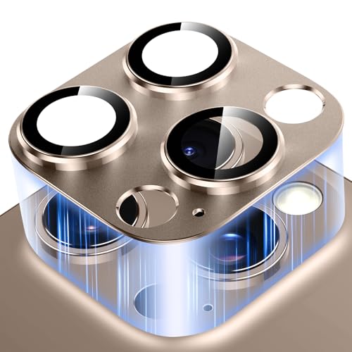 Viojrlra Kameraschutz für iPhone 16 Pro/iPhone 16 Pro Max, 9H Panzer Schutz Glas, Kratzfest Kamera Linsenschutz Folie, Einteiliges Design, HD Klar, Bronze von Viojrlra