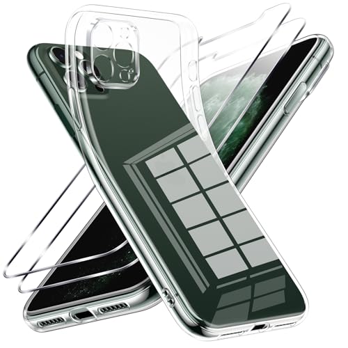 Viojrlra Klar Hülle für iPhone 11 Pro Max mit 2 Panzer Schutz Glas, Weiche TPU Stoßfest Kratzresistente Schutzhülle, Dünne Anti-Gelb Handyhülle für iPhone 11 Pro Max Viojrlra Klar Hülle für iPhone 11 Pro Max mit 2 Panzer Schutz Glas, Weiche TPU Stoßfest Kratzresistente Schutzhülle, Dünne Anti-Gelb Handyhülle für iPhone 11 Pro Max von Viojrlra