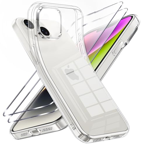 Viojrlra Klar Hülle für iPhone 14 Plus mit 2 Panzer Schutz Glas, Weiche TPU Stoßfest Kratzresistente Schutzhülle, Dünne Anti-Gelb Handyhülle für iPhone 14 Plus Viojrlra Klar Hülle für iPhone 14 Plus mit 2 Panzer Schutz Glas, Weiche TPU Stoßfest Kratzresistente Schutzhülle, Dünne Anti-Gelb Handyhülle für iPhone 14 Plus von Viojrlra