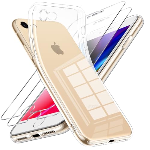 Viojrlra Klar Hülle für iPhone SE 2022 / SE 2020 und iPhone 8/7 mit 2 Panzer Schutz Glas, Weiche TPU Stoßfest Kratzresistente Schutzhülle, Dünne Anti-Gelb Handyhülle Viojrlra Klar Hülle für iPhone SE 2022 / SE 2020 und iPhone 8/7 mit 2 Panzer Schutz Glas, Weiche TPU Stoßfest Kratzresistente Schutzhülle, Dünne Anti-Gelb Handyhülle von Viojrlra