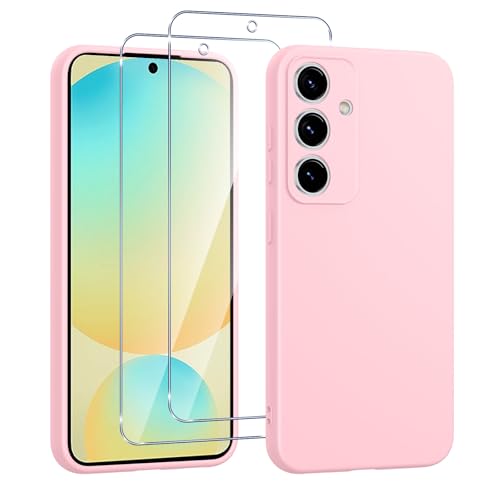 Viojrlra Liquid Silikon Hülle für Samsung Galaxy S24 FE mit 2 Stück Panzer Schutz Glas, Weiche TPU Slim Handyhülle, Stoßfest Kratzfester Anti-Fingerabdruck, Rosa Viojrlra Liquid Silikon Hülle für Samsung Galaxy S24 FE mit 2 Stück Panzer Schutz Glas, Weiche TPU Slim Handyhülle, Stoßfest Kratzfester Anti-Fingerabdruck, Rosa von Viojrlra