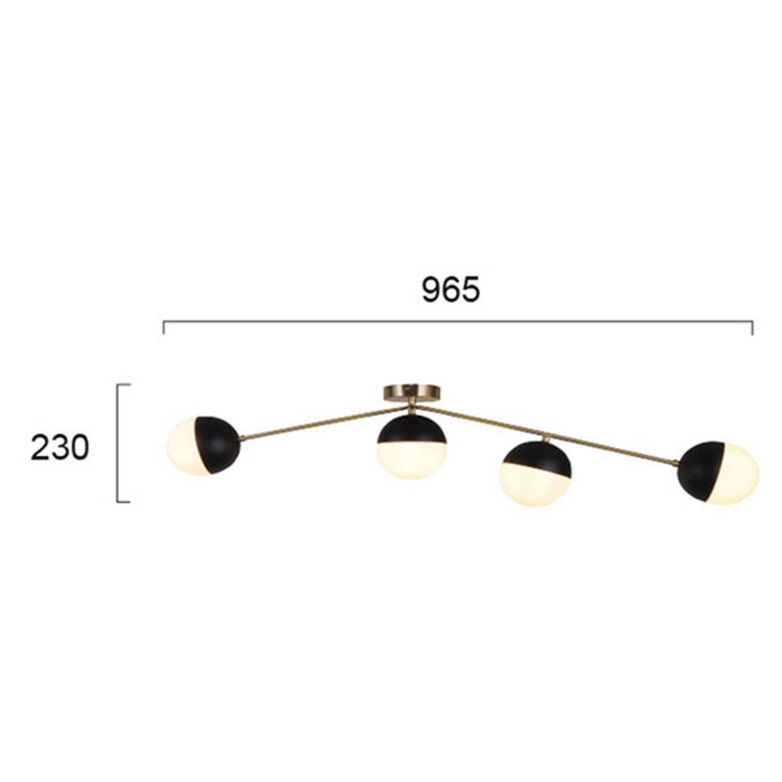 Deckenleuchte Orbit, vierflammig Deckenleuchte Orbit, vierflammig von Viokef