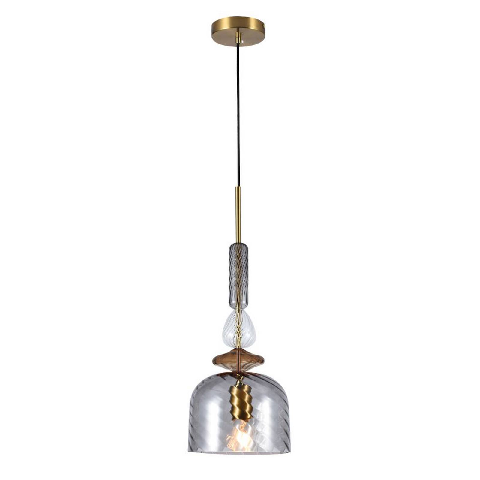 Hängeleuchte Glorial, rauchgrau, Ø 20 cm, Glas Hängeleuchte Glorial, rauchgrau, Ø 20 cm, Glas von Viokef