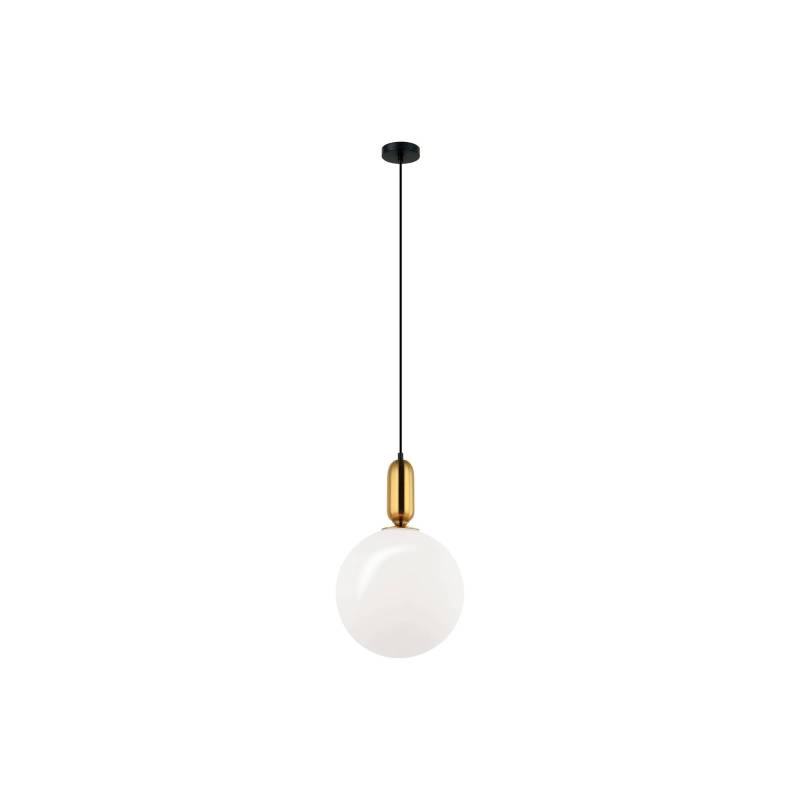 Hängeleuchte Neptune mit Glasschirm, gold von Viokef