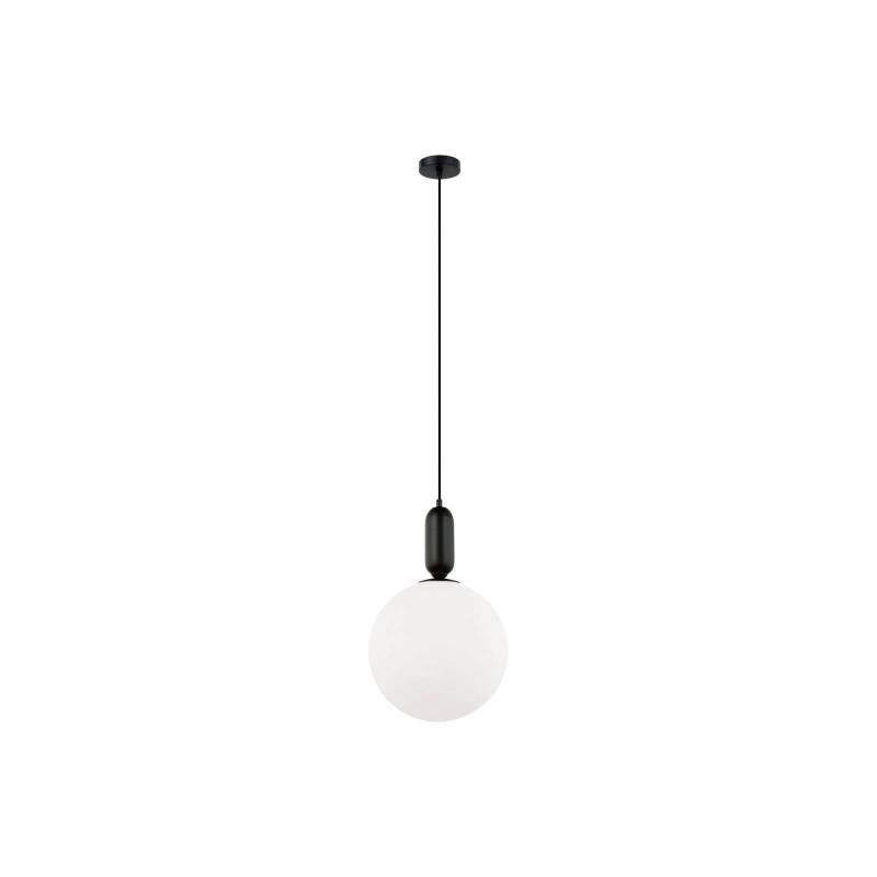 Hängeleuchte Neptune mit Glasschirm, schwarz von Viokef