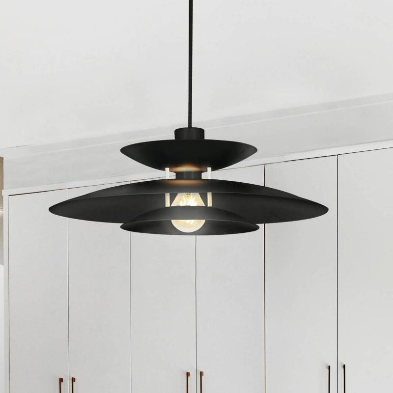 Hängeleuchte Nino, schwarz, Ø 45 cm, Metall von Viokef