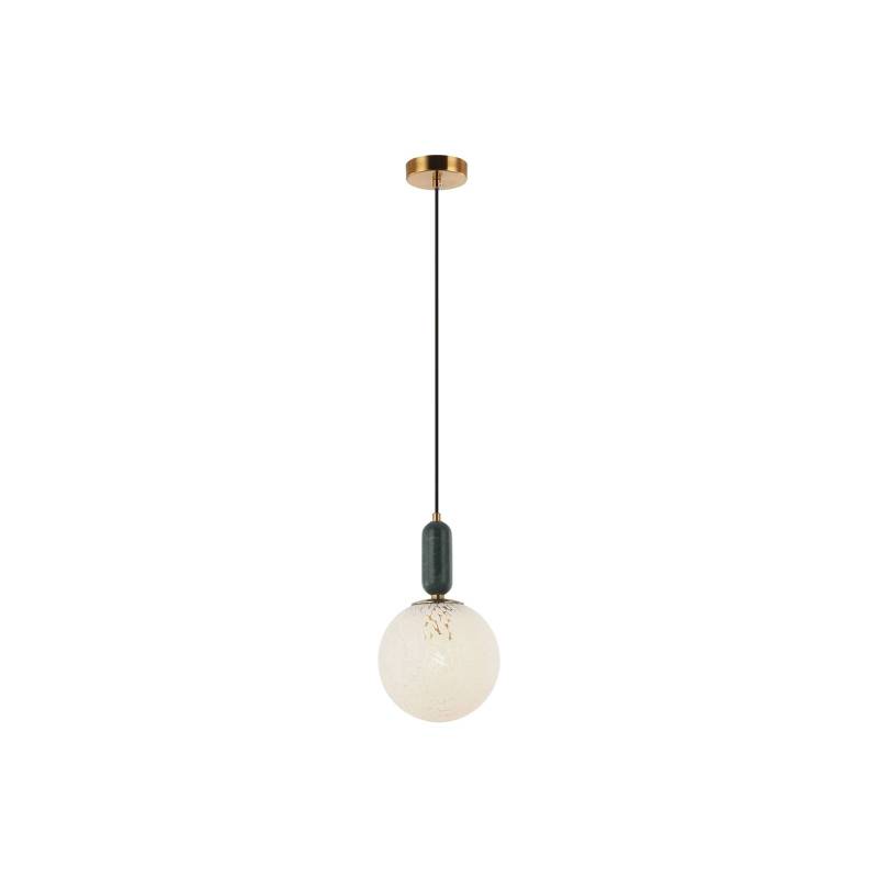 Hängeleuchte Polly mit Glasschirm und Marmor Ø20cm von Viokef