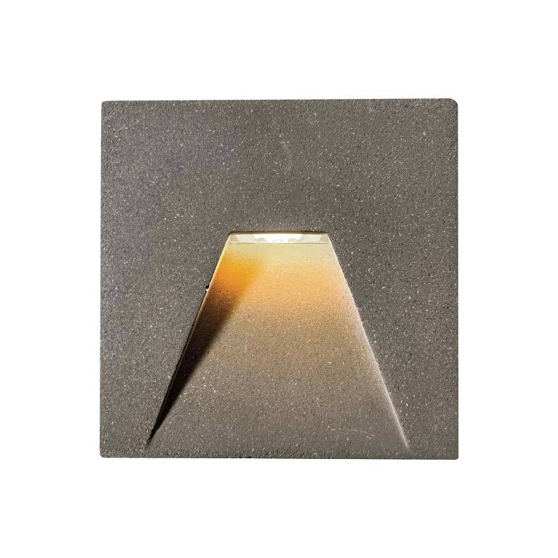 LED-Außenwandeinbauleuchte Space, grau, 10x10 cm von Viokef