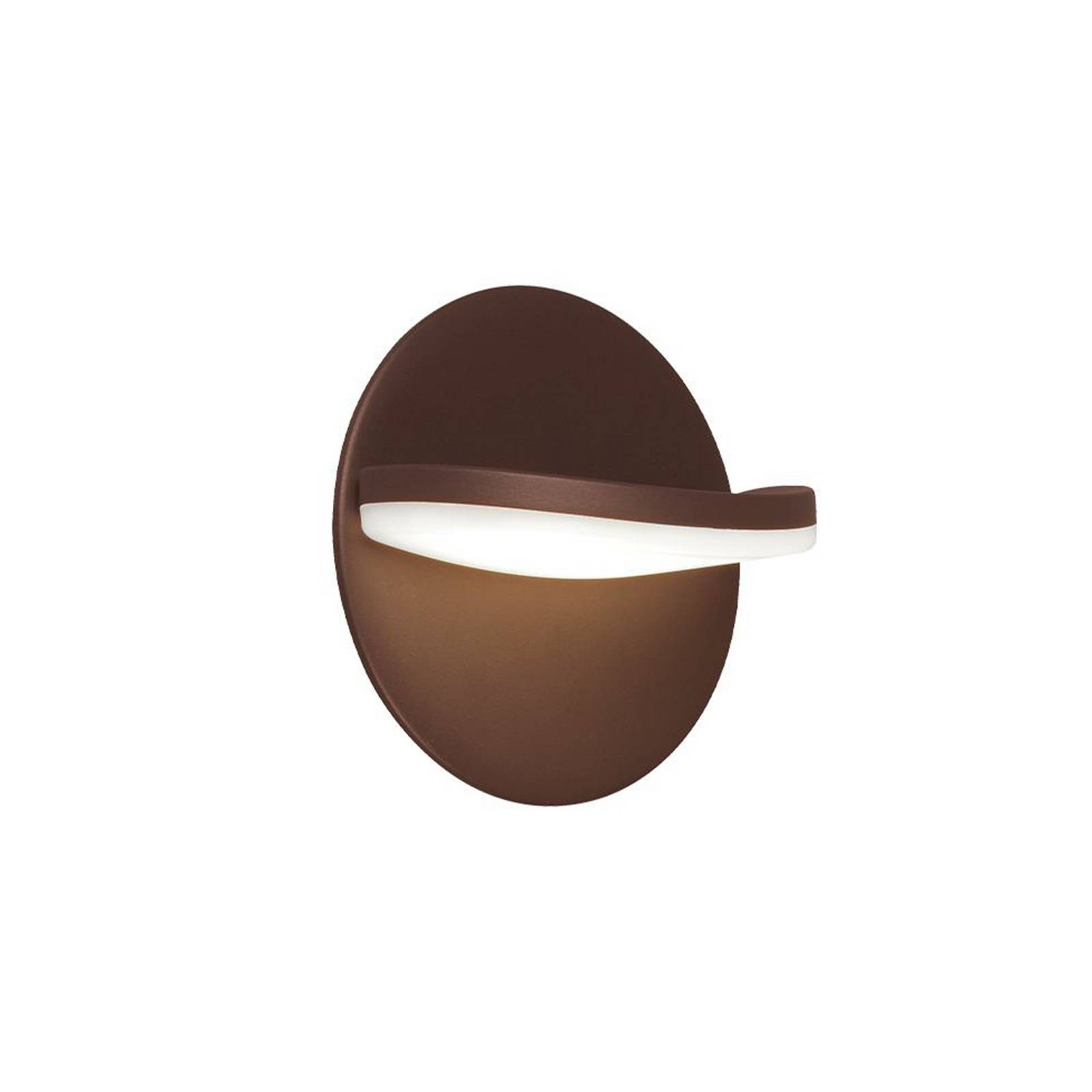 LED-Außenwandlampe Letty, braun, Ø 18 cm, Metall, IP65 LED-Außenwandlampe Letty, braun, Ø 18 cm, Metall, IP65 von Viokef