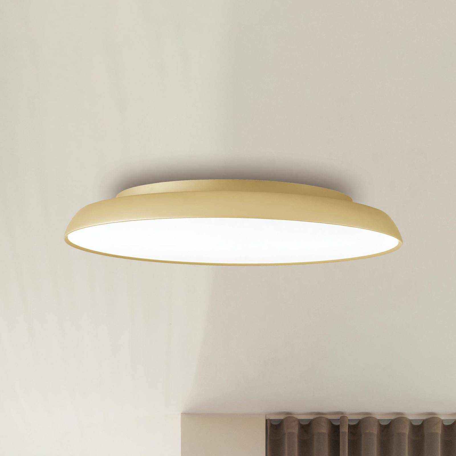 LED-Deckenlampe Art, Ø 45 cm, creme-goldfarben, Metall LED-Deckenlampe Art, Ø 45 cm, creme-goldfarben, Metall von Viokef