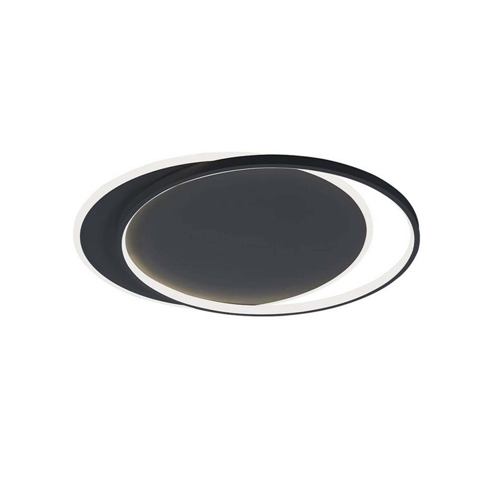 LED-Deckenlampe Evelyn, schwarz, Länge 55 cm, Metall von Viokef